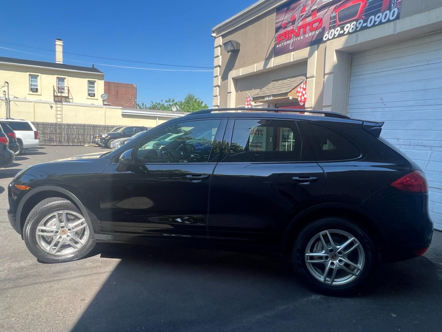 2014 BLACK /Black Leather Porsche Cayenne s (WP1AB2A20EL) with an 4.8L V8 DOHC 32V engine, 8 Speed Automatic transmission, located at 1018 Brunswick Ave, Trenton, NJ, 08638, (609) 989-0900, 40.240086, -74.748085 - This Porsche Cayenne is a super clean,well maintained black beauty! Always serviced and needs nothing. Please call Anthony to set up an appt. 609-273-5100 - Photo#8